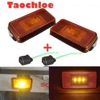 Luz de advertencia lateral LED ámbar 24V para camiones Scania