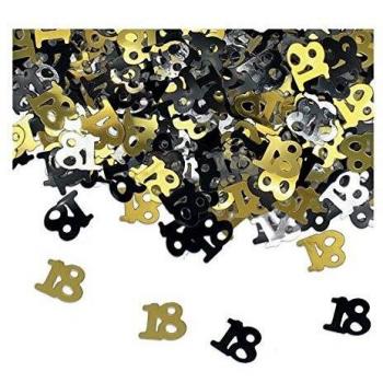 CORIANDOLI CONFETTI IN PLASTICA PRESTIGE 18 ANNI CONF. 15 GR COMPLEANNO FESTE E PARTY