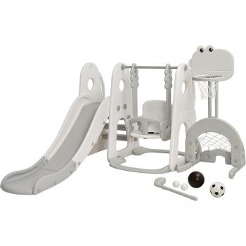 Set Gioco Completo 6 in 1 con Altalena e Scivolo