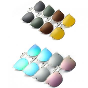 Polarized Clip-On Sun Glasses for Men and Women - Night Driving