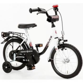 Bachtenkirch POLICE 14 Einrohr Kinderfahrrad 411-PC-88 schwarz/weiss