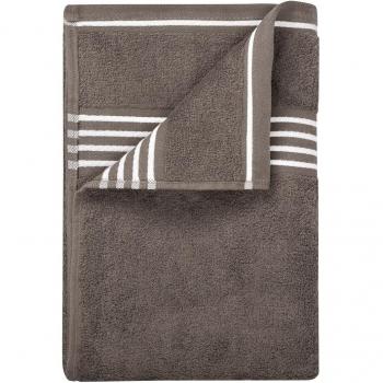 Serviette en coton Gözze Rio, avec bordure, taupe