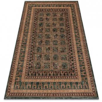 Tappeto orientale in lana Kashqai 4349 400 verde 67x130 cm