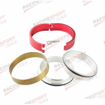 V-Band Klemme 76mm Aluminium Schnellverschluss schwarz/blau