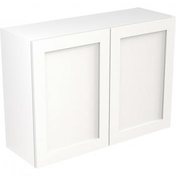 Kitchen Wall Unit with Shaker Cabinet Door - White / 100cm