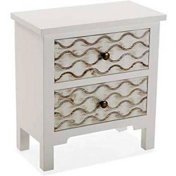 Versa Safira Comodino Tavolino Legno Colore Bianco Misure (A x L x l) 51,5 x 25 x 48 cm