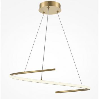 Lámpara Colgante Maytoni Curve – Techo Moderno, Latón, 2100 lm, Pantalla Blanca