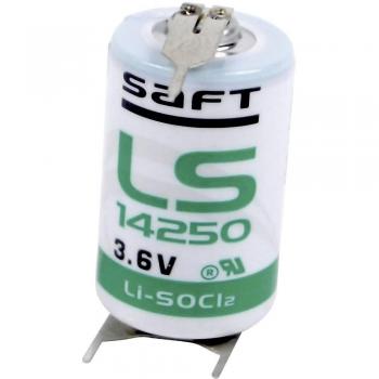 Ls 14250 3PFRP Batteria speciale 1/2 aa terminali a saldare a u Litio 3.6 v 1200 mAh 1 pz. - Saft