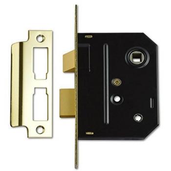Union 2294 Mortice Bathroom Lock Polished Brass 76mm 3in Visi