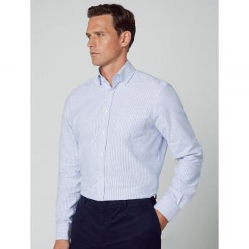 Camicia Oxford Blu e Bianco Uomo Hackett London XL