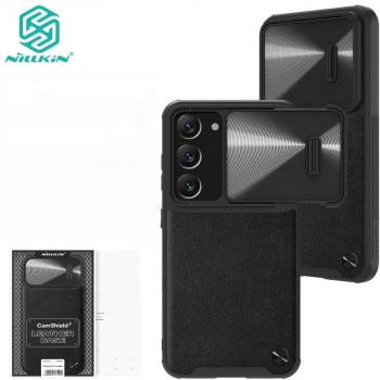 Cover Retro‑Leather CamShield per Samsung S23 Plus