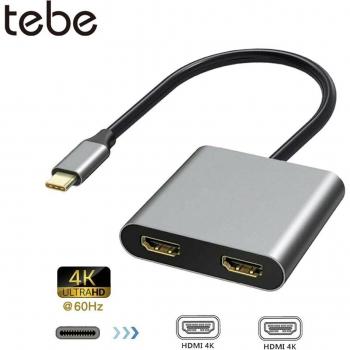 Tebe USB C Hub to Dual HDMI Adapter