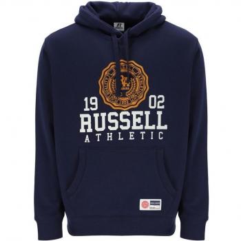 Felpa con Cappuccio Russell Athletic Uomo Navy Hailmary 1902