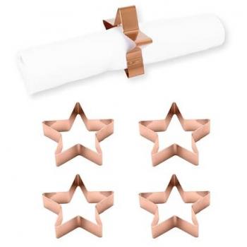 ECHTWERK Elegante Serviettenringe, 4 Stück, Edelstahl