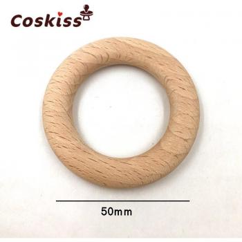 Wooden Teething Ring with Beads