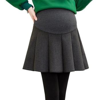 Loose Fit Wool Blend Maternity Skirt