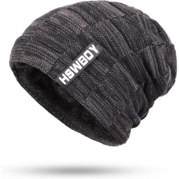HSWBOY Winter Striped Plaid Beanie