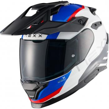 Nexx Casco Adventure Y.Travl Quest Blanco-Azul-Rojo