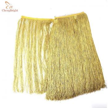 Gold Lace Fringe Trim 2 Yards with Tassels