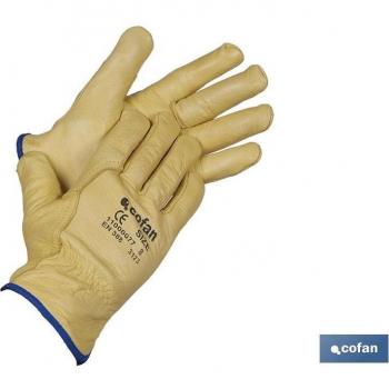 Guantes Cofan de Piel de Vaca con Forro Borrego – 12 Unidades