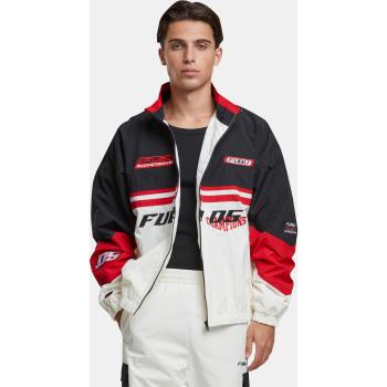 Trainingsjacke FUBU „Fubu FM243-007-1“ – Herren, Größe XXL, 100 % Polyester, sanftes Weiß/Schwarz/Rot, mehrfarbig, normal, American Cut