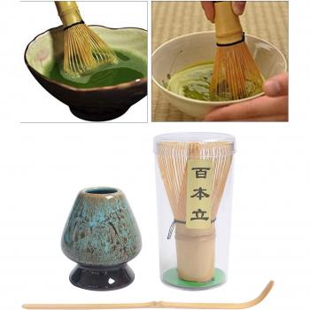 Conjunto de Té Matcha con Batidor y Matcha para Ceremonia Tradicional