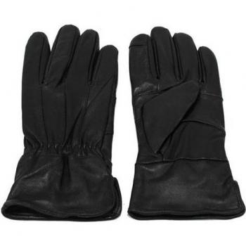 Guanti Uomo Foderati in Cotone Taglia XL Nero