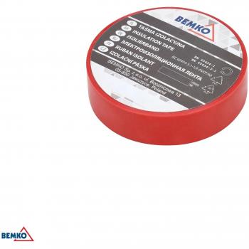 Ruban isolant PVC rouge 15 mm × 10 m – adhésif électrique – épaisseur 0,13 mm