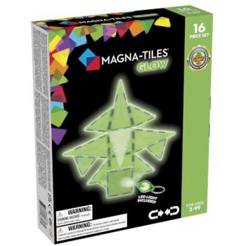 Magna-Tiles Glow: Set di Costruzioni Magnetiche (16 Pezzi)