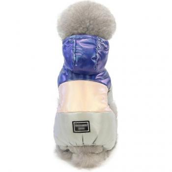 Haustier Kapuzenoverall für Chihuahua und Yorkie, wasserdichter Wintermantel mit dicker Polsterung