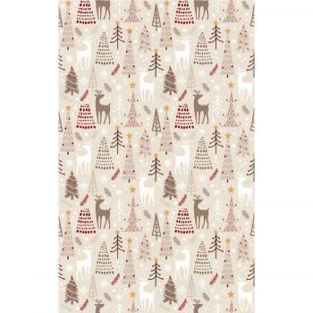Tapis de Noël beige 50 x 80 cm