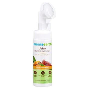BrightGlow Mamaearth Ubtan Face Wash: Turmeric & Saffron Tan Removal – 150 mL