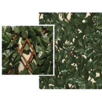 Siepe artificiale Brixo Panelgreen Alloro su traliccio di salice naturale