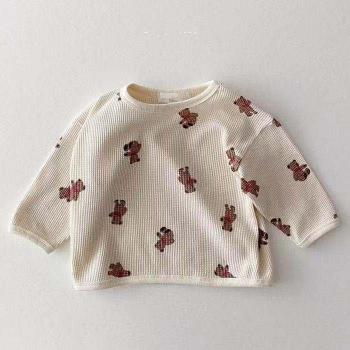 Camisa Infantil Manga Larga “Oso Gofre Estilo”
