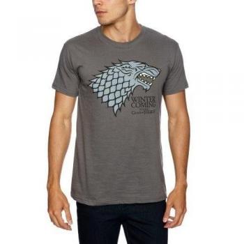 Camiseta Game Of Thrones Logo Stark Direwolf - Manga corta para hombre, Gris (Charcoal), X-Large