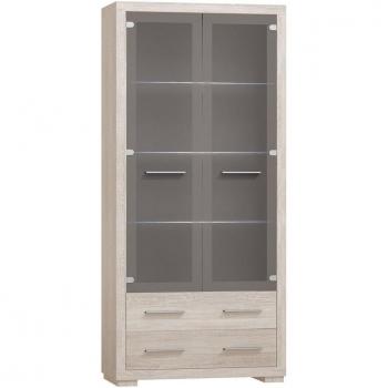 Stanton E110 Vetrina in Quercia con Porte e Cassetti