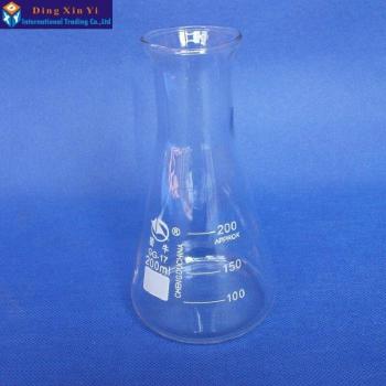 Matraz de Erlenmeyer de Vidrio 200ML - Frasco Triangular de Laboratorio