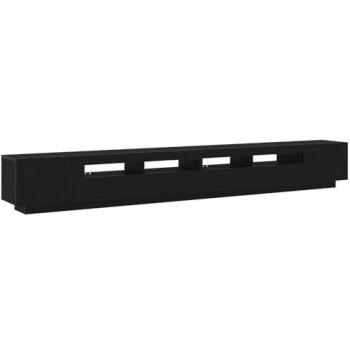 LED Lighted TV Cabinet – Black Oak, 300×35×40 cm