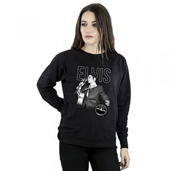 Camiseta polar Elvis femenina con retrato