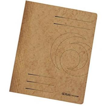 25 Stück A4-Kartonschnellhefter von Herlitz, 355g/qm, braun