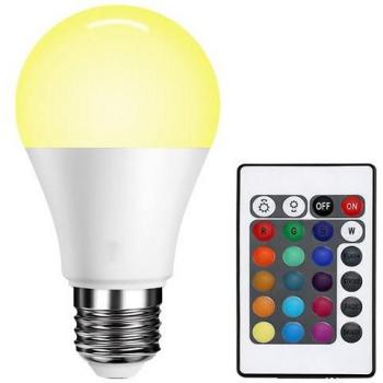 Lampadina Led 5W RGB E27 Telecomando Color Switch