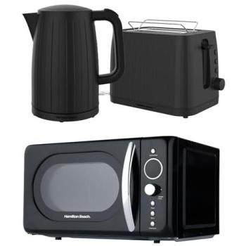Hamilton Beach Retro Kettle & Toast Set – Black