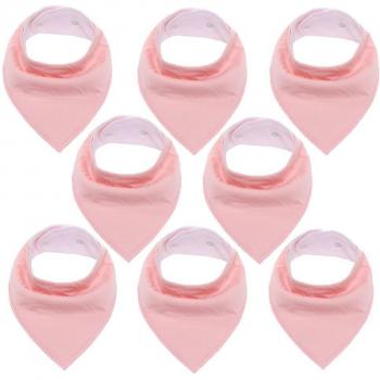 8Pcs Organic Cotton Baby Drool Bibs for Newborns