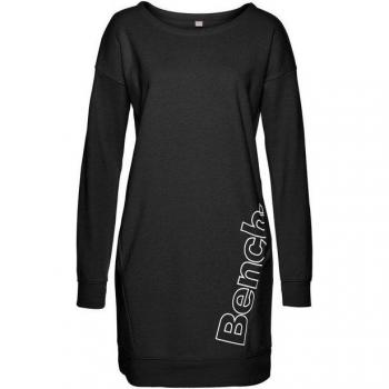 BENCH. Sweatkleid für Damen, Gr. 36/38, Schwarz-Weiß
