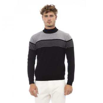 Black Viscose Sweater Top