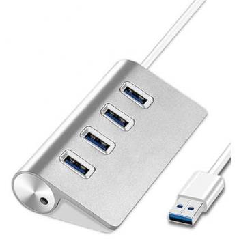 Chargeur USB Pratique - 4 Ports - Design Voyage - Blanc
