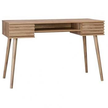Silla de Oficina en Madera Efecto “Natural” – Escritorio con 2 Cajones