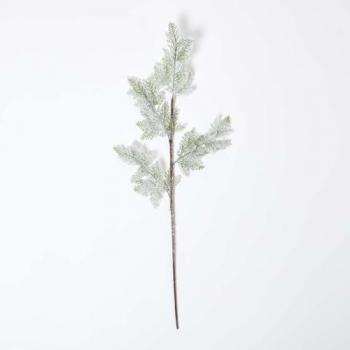 White Festive Pine Stand – 27cm, Lifelike Snow Effect
