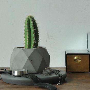 Geometrische beton bloempot mold