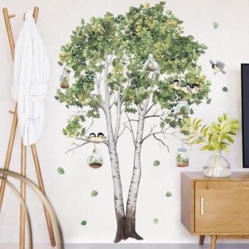 Green Tree Design Wall Stickers - Set of 2